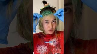 I MELTED OFF MY HAIR  #storytime #bleachinghair #diyhair  #bluehair #hairdye