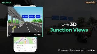 Mappls App - 3D Junction Views से  जाने Flyovers के ऊपर जाने  हैं या नीचे