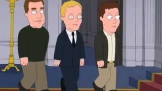 Family Guy - King Stewart meets Ted Barney and Marshall from How I Met Your Mother