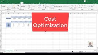 Cost Optimization using Solver in Excel #solverAddin #costOptimization