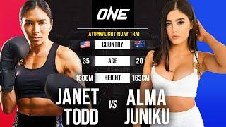 Womens Muay Thai BANGER  Janet Todd vs. Alma Juniku  Full Fight