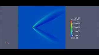 Supersonic airfoil shock wave generation using sonicFoam OpenFOAM