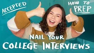 NAIL YOUR ONLINE COLLEGE INTERVIEW How to Prep Common Interview Questions Engaging Conversation