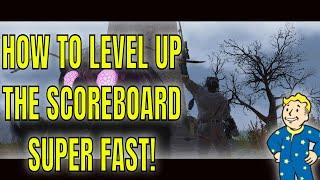 Fallout 76 HOW TO GET 10000 XP FAST TO LEVEL UP SCOREBOARD REALLY FAST