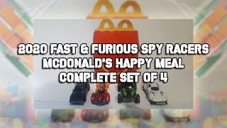 2020 Fast & Furious Spy Racers McDonalds Happy Meal Complete Set of 4