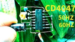 CD4047 50HZ 60HZ - Square wave using CD4047 - CD4047 pwm - pwm for inverter - CD4047 INVERTER