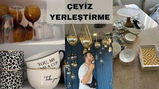 VLOG   YENİ EV   ÇEYİZ SERME    ÇEYİZ YERLEŞTİRME 