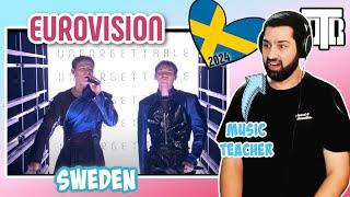 Sweden Eurovision 2024 Reactionalysis - Music Teacher Analyses Unforgettable by Marcus & Martinus