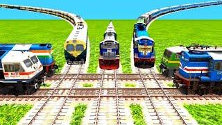 HIGH SPEED TRAINS VS VS RELATED FLYING RAILWAY TRACKS & DIFFRENT RAILWAY TRACKS▶️ Train Simulator