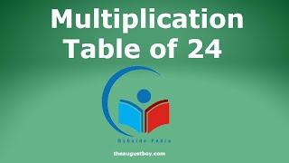 Table of 24  Multiplication Table of 24  @myguidepedia6423