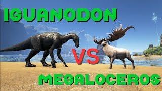 Iguanodon VS Megaloceros  ARK Survival Evolved