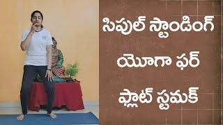 Simple Standing Yoga For Flat Stomach  Daily Yoga  Divyasanjeevini Yoga In Telugu