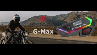 GEARELEC G-Max Motorcycle Intercom Headset Light Smart Display Music Sharing Operation Demonstration