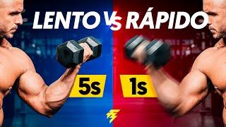 CÓMO HACER LAS REPETICIONES para GANAR MASA MUSCULAR rápido vs. lento