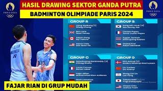 Hasil Drawing Ganda Putra Badminton Olimpiade Paris 2024 Fajar Rian di Grup Mudah & Potensi k Final