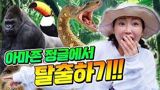 방울이는 아마존 맹수들 사이에서 살아남을 수 있을까..?? ft.방울그릴스 vs 아나콘다