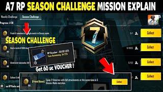 A7 Royal Pass Season Challenge Mission Explain  Bgmi A7 Royal Pass Mission  Bgmi Season Challenge