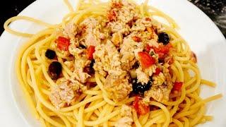 SPAGHETTI AL TONNO easy tuna pasta epic taste - ready in 15 min