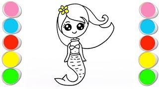 Sevimli Deniz Kızı Resmi Nasıl Çizilir Kolay Adım Adım Sevimli Deniz Kızı Çizimi Kolay Çizimler