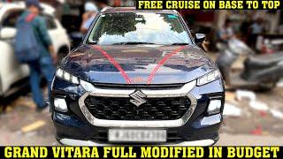 Grand vitara base to top free cruise  grand vitara accessories karol bagh  2024 vitara modified