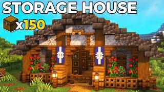 Minecraft Storage House for Survival Tutorial