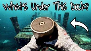 Magnet Fishing Sunken Underwater Docks - You Wont Believe What I Found