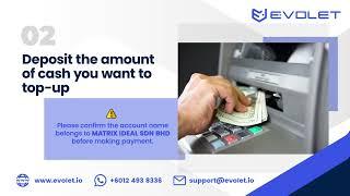 Top up e-wallet with Cash Deposit Machine