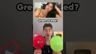 Green VS Red Balloon Challenge 🫢 #shorts