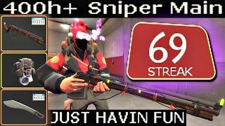 The Cozy Camper400+ Hours Sniper Main Experience TF2 Gameplay