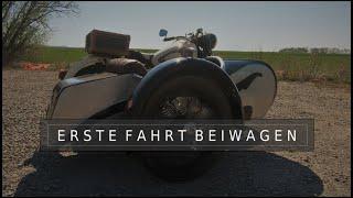 BK 350 erste Fahrt mit Beiwagen