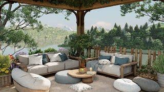 End of Summer Lakefront Bliss Daytime Ambience on a Cozy Porch Relaxing sounds of Nature