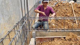 FULL VIDEO 180 Days Build RCC Column Footing Concrete Construction Stone Foundation Works