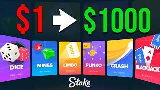 $1 TO $1000 Challenge Complete - Stake