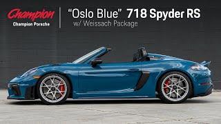 Paint to Sample Porsche 718 Spyder RS in Oslo Blue