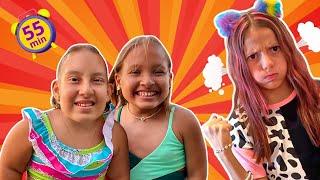 Histórias de NOVO AMIGO e NOVO IRMÃO e outras brincadeiras  Video for kids - Família MC Divertida