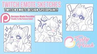 Twitch Emote Sketches  Twitch Emote Design Speedpaint