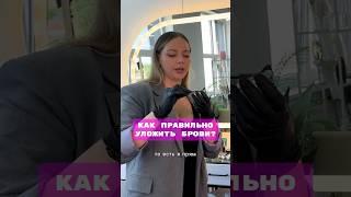 КАК ПРАВИЛЬНО УЛОЖИТЬ БРОВИ? #какуложитьброви #гельдлябровей #брови #бровист #бровистобучение