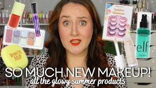 FULL FACE OF *NEW* MAKEUP Glowy Summer Makeup From ELF Essence Beauty Bay Revolution & MORE
