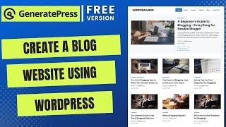 How to Create a Blog Website Using WordPress  GeneratePress Free Theme Design 9