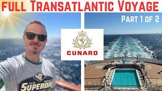 Cunard Queen Mary 2 Full Transatlantic Voyage part 1 of 2