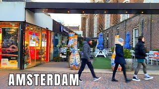  BEAUTIFUL STREETS IN AMSTERDAM  2024 - RELAXING WINTER SUNSET WALK   4K Video