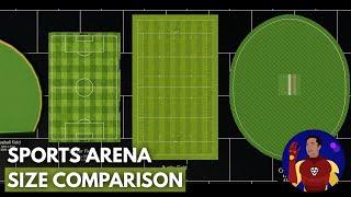 Sports Arena Size Comparison - 2.5D Animation