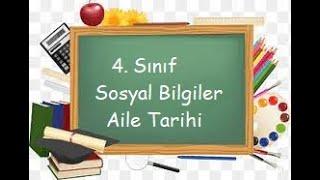 4. Sınıf Sosyal Bilgiler Aile Tarihi Sözlü TarihYazılı KaynaklarYazılı Olmayan Kaynaklar