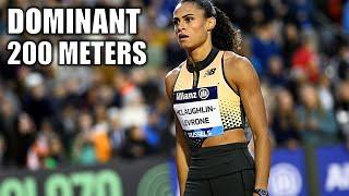 Sydney McLaughlin-Levrone CRUSHES Field In 200 Meter Dash  2024 Diamond League Brussels