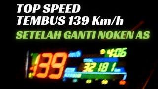 Top Speed Vario tembus 139 Kmh setelah ganti noken as custom  setingan masih terlalu basah