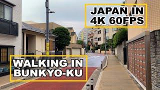 Afternoon walk in Bunkyo-ku with original sound  Tokyo Japan 4K 60 Fps