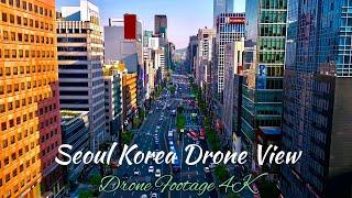 Seoul Korea  4k Drone View