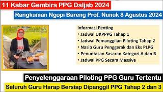 11 Kabar Gembira KEMDIKBUD tentang Piloting PPG Guru Tertentu Tahap 1 Tahap 2 dan PPG Daljab 2024