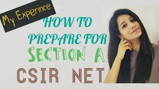 How to prepare for Section A for CSIR NET - My Experience General Aptitude