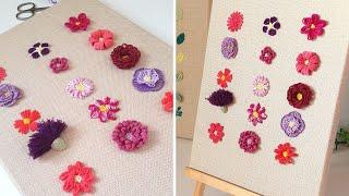 تعلم التطريز للمبتدئين تطريز الورد  hand embroidery for beginners 15 types of flowers  2021